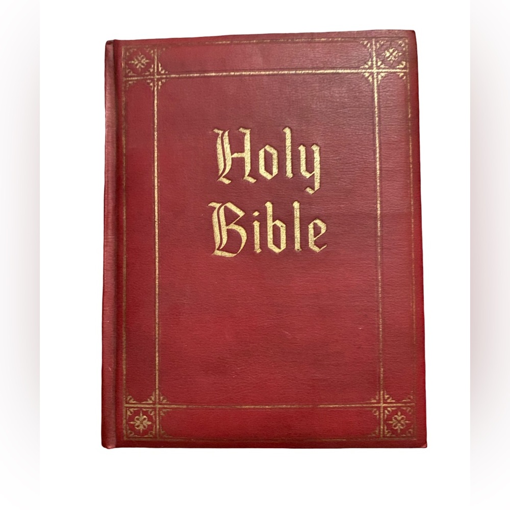Vintage 1960 Good Counsel Publishing Holy Bible Guiding Light Edition King James